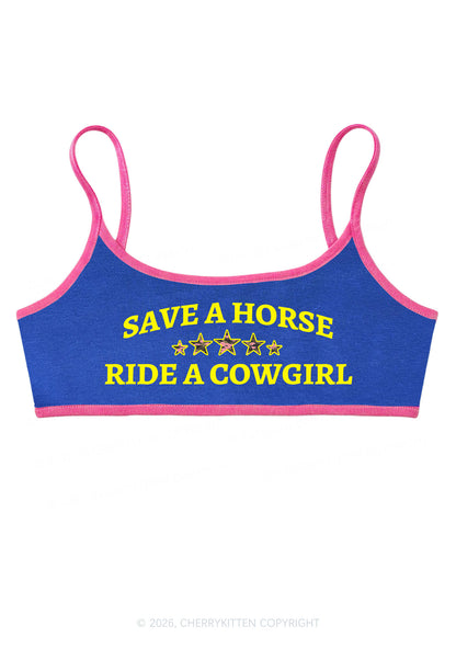 Ride A Cowgirl Stars Y2K Super Crop Cami Cherrykitten
