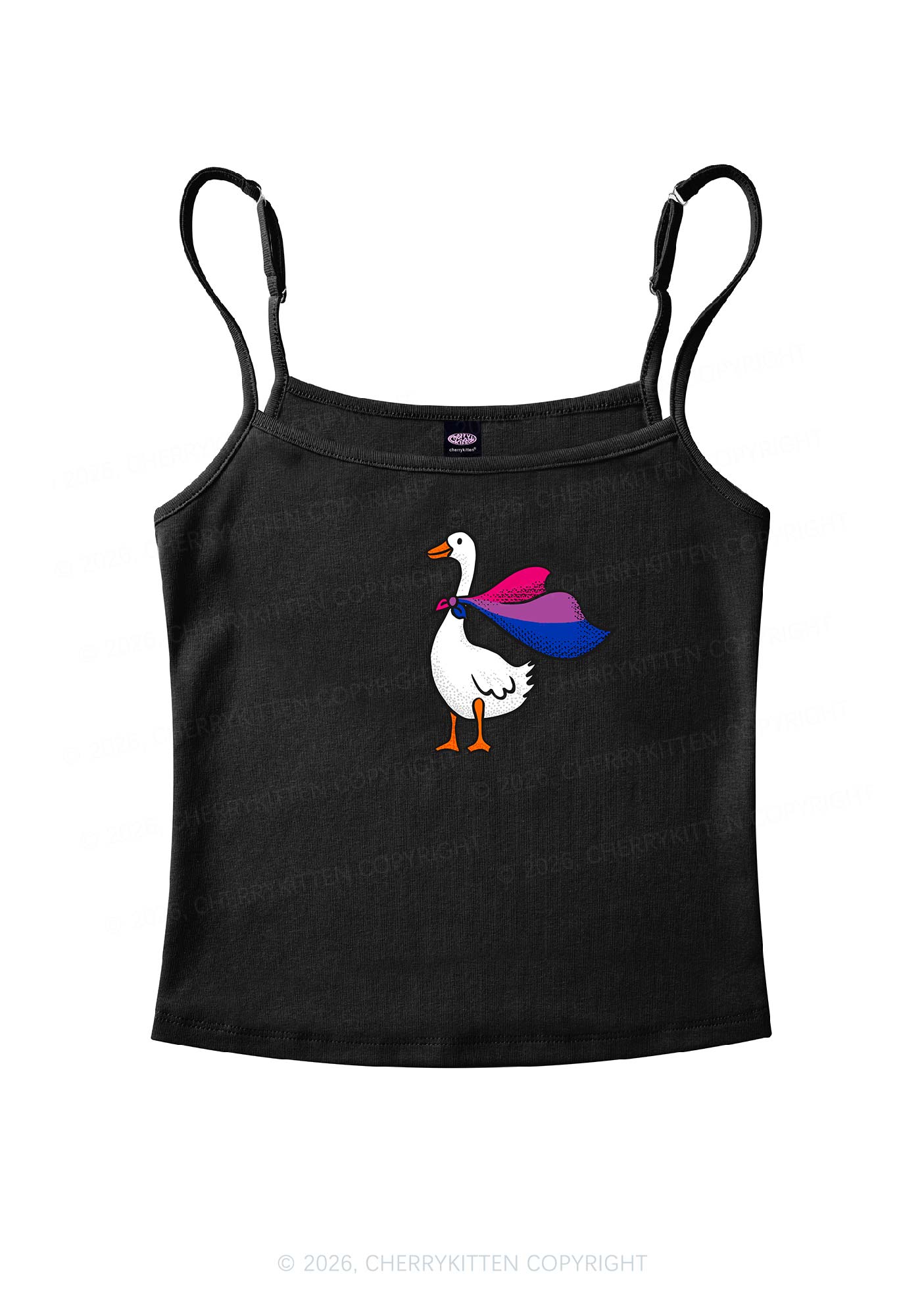 Bisexual Goose Pride Y2K Spaghetti Strap Cami Cherrykitten