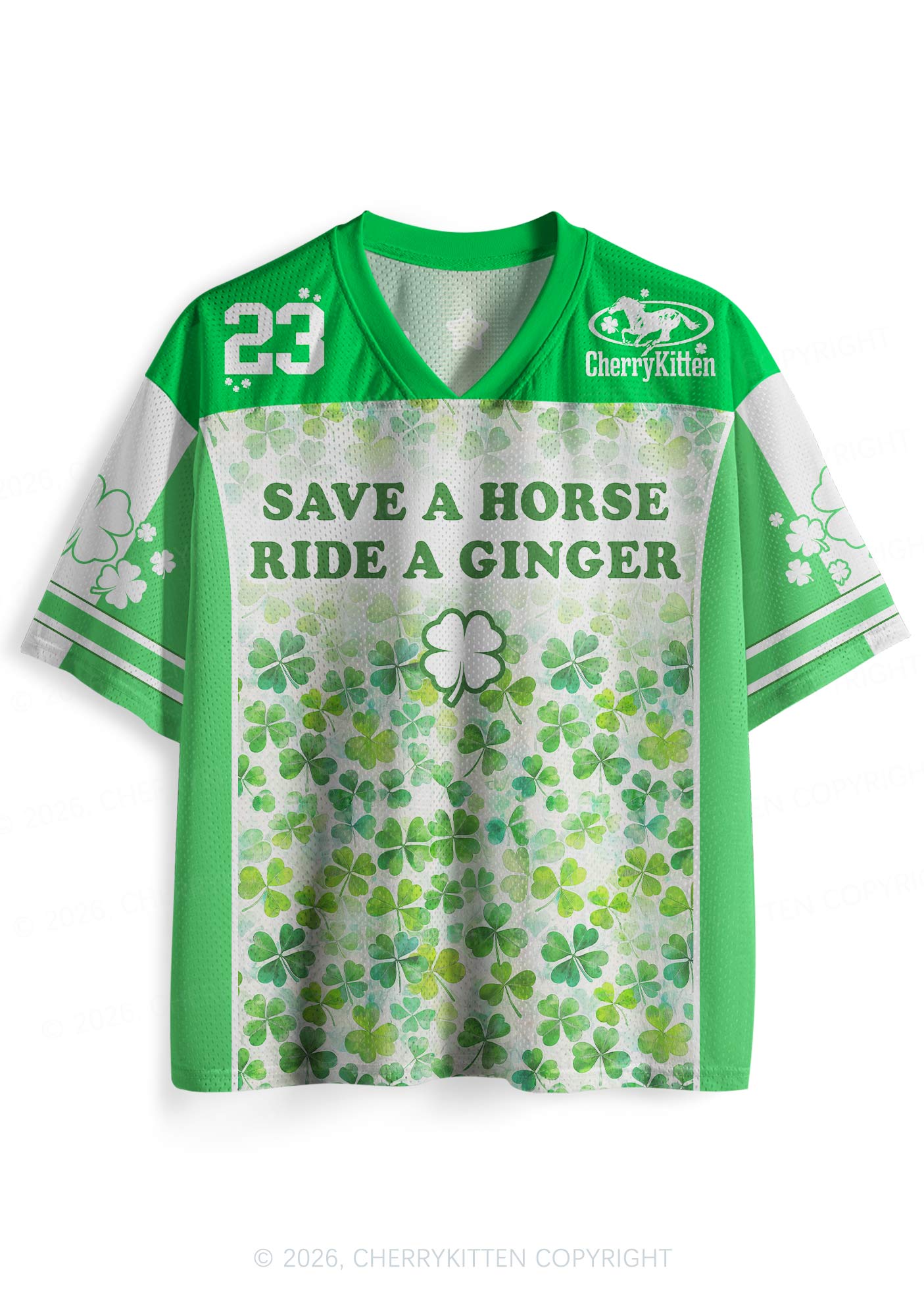 Custom Save A Horse Ride A Ginger St Patricks Y2K Sport Jersey Shirts Cherrykitten