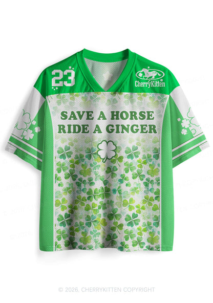 Custom Save A Horse Ride A Ginger St Patricks Y2K Sport Jersey Shirts Cherrykitten