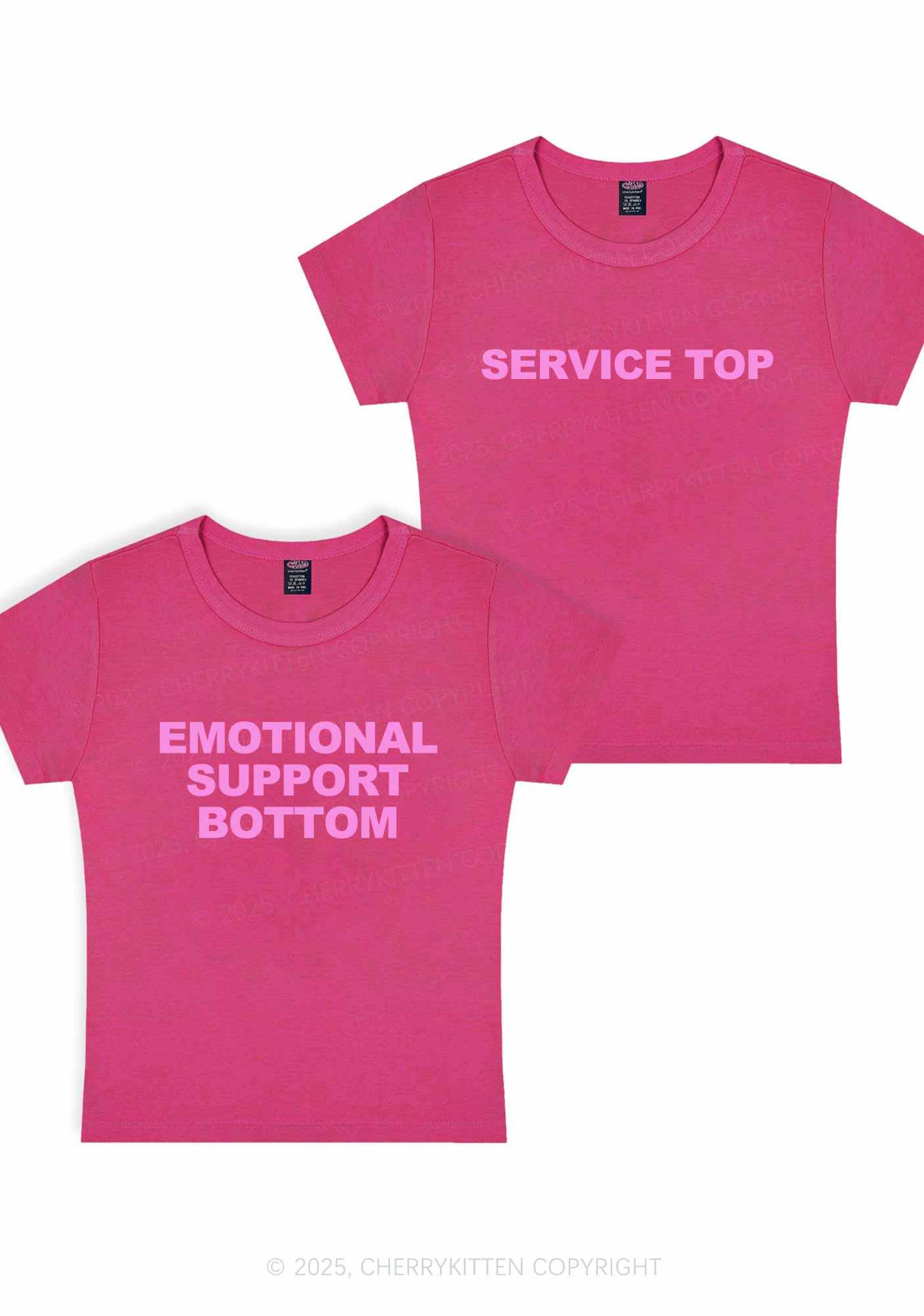 Service Top Y2K Valentine's Day Baby Tee Cherrykitten