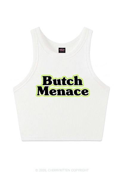 Butch Menace Pride Y2K Crop Tank Top Cherrykitten