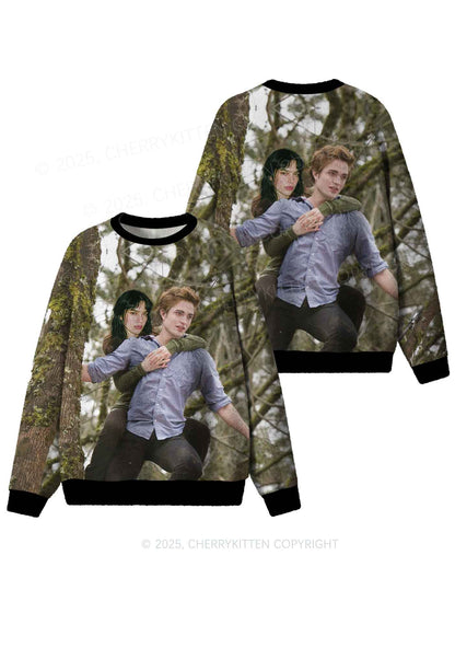 Custom Face Y2K Christmas Knit Sweatshirt Cherrykitten