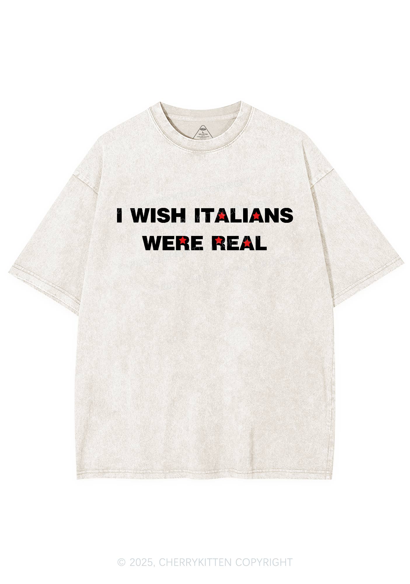 I Wish Italians Were Real Y2K Shirts Washed Tee Cherrykitten