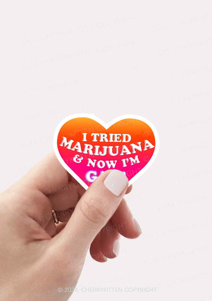 Now Im Gay 1Pc Y2K Sticker Cherrykitten