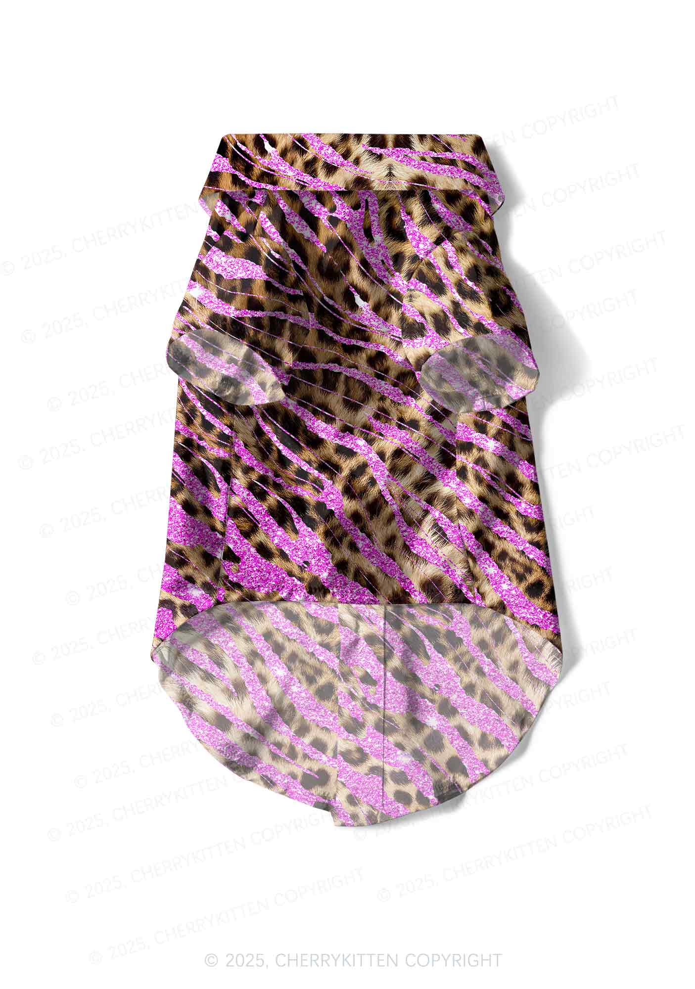 Sparkle Pink Leopard Y2K Pet Shirts Cherrykitten