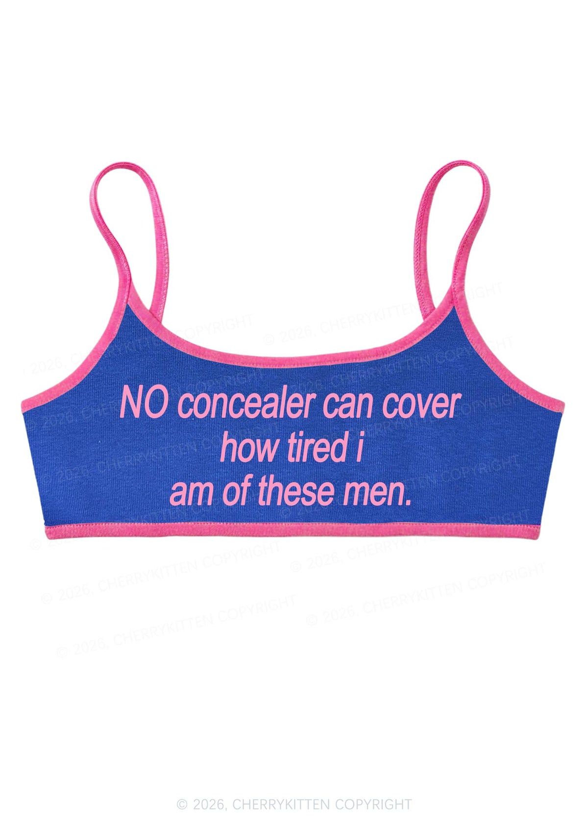 No Concealer Can Cover Men Y2K Super Crop Cami Cherrykitten