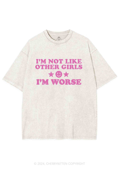 I'm Worse Y2K Washed Tee Cherrykitten