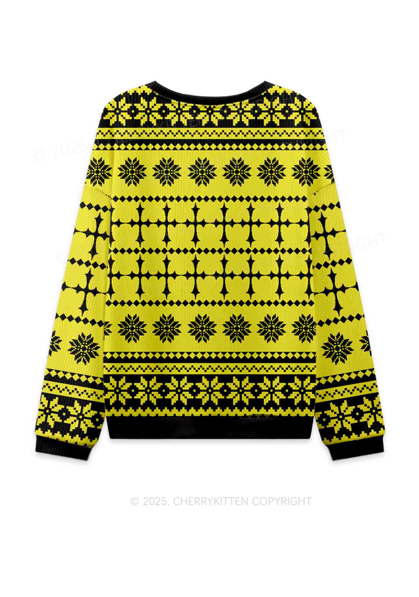 U Can Pick Ur Daddy Y2K Christmas Knit Sweatshirt Cherrykitten