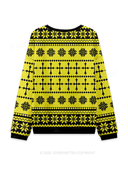 U Can Pick Ur Daddy Y2K Christmas Knit Sweatshirt Cherrykitten