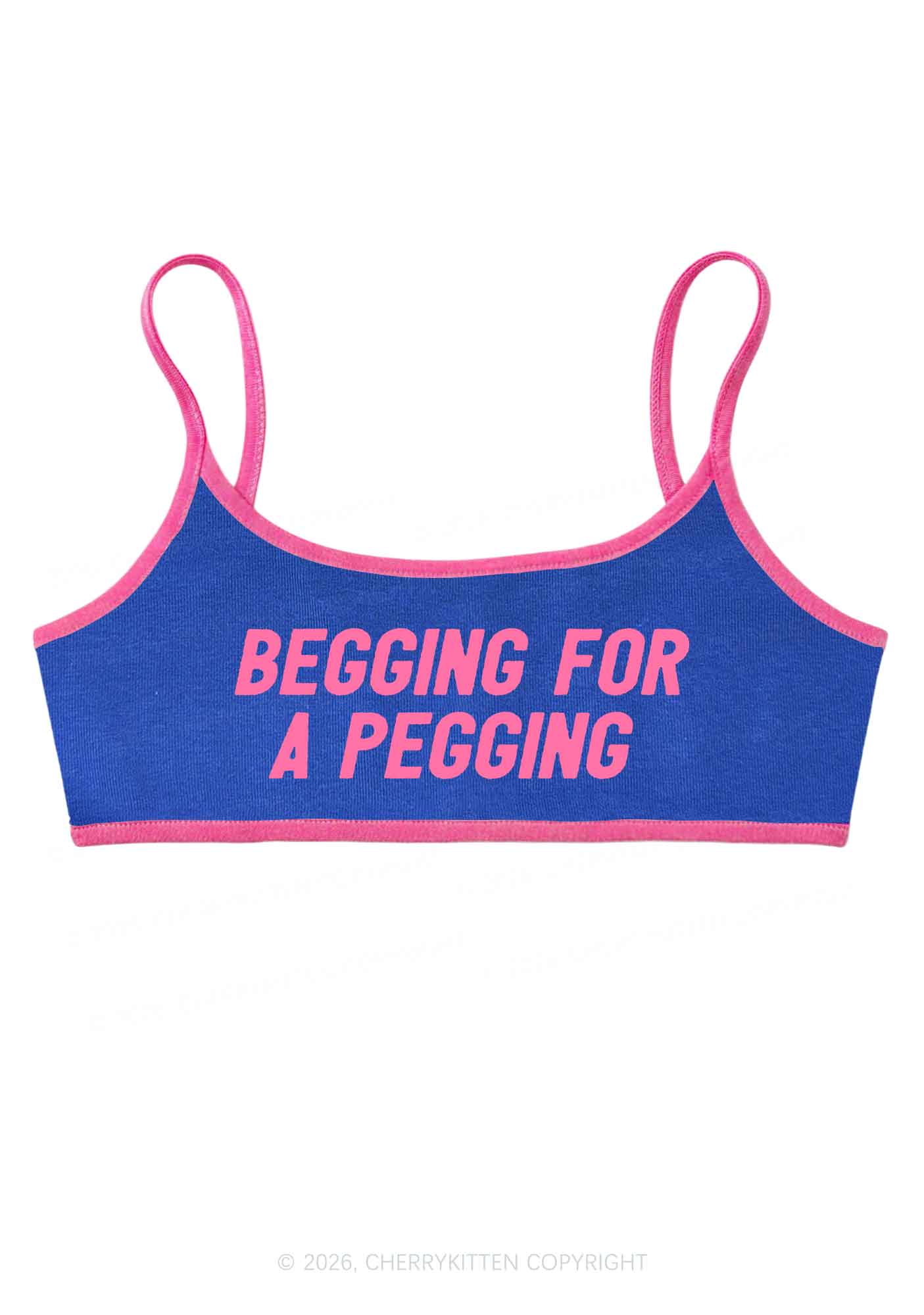 Begging For A Pegging Y2K Super Crop Cami Cherrykitten