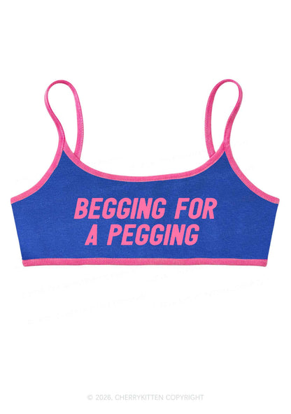 Begging For A Pegging Y2K Super Crop Cami Cherrykitten