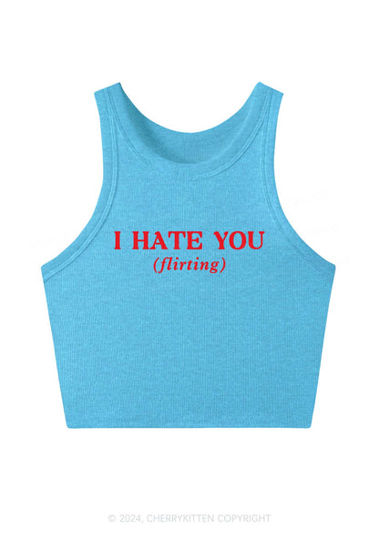 I Hate You Flirting Y2K Crop Tank Top Cherrykitten