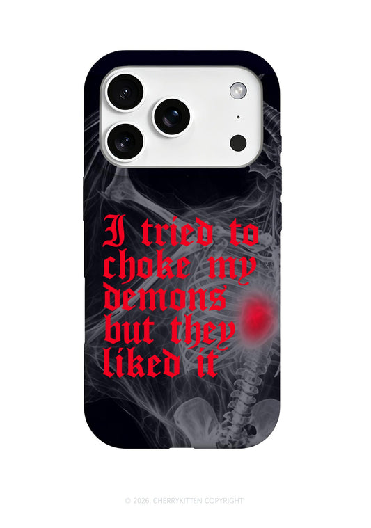 Halloween Choke Demons They Liked Y2K Phone Case Cherrykitten