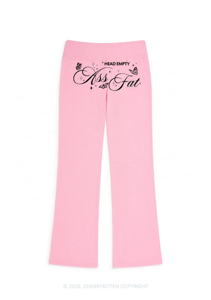 Head Empty Axx Fat Y2K Low Rise Drawstring Flare Pants Cherrykitten