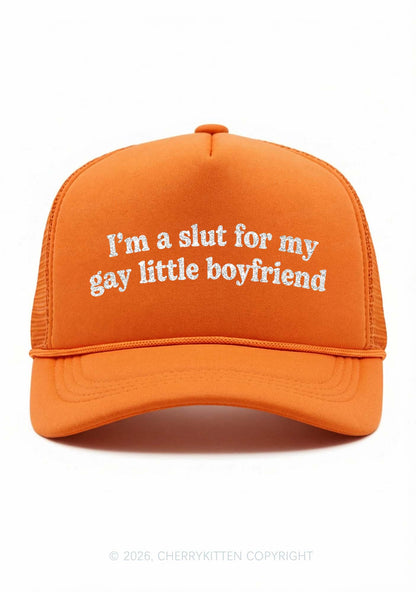 Glitter Slxt For My Gay BF Pride Y2K Trucker Hat Cherrykitten