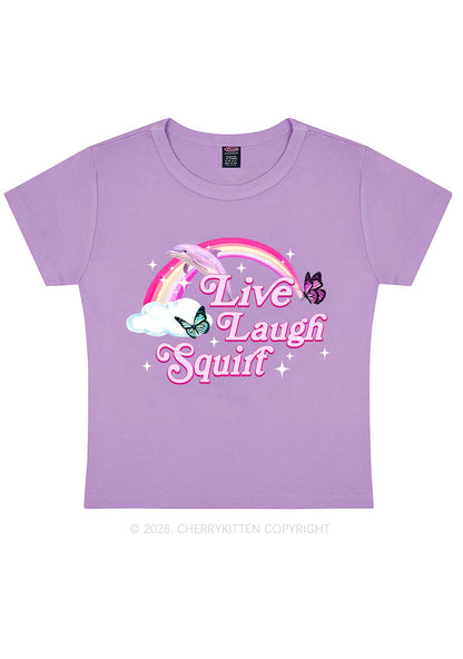 Live Laugh Squirt Y2K Baby Tee Cherrykitten
