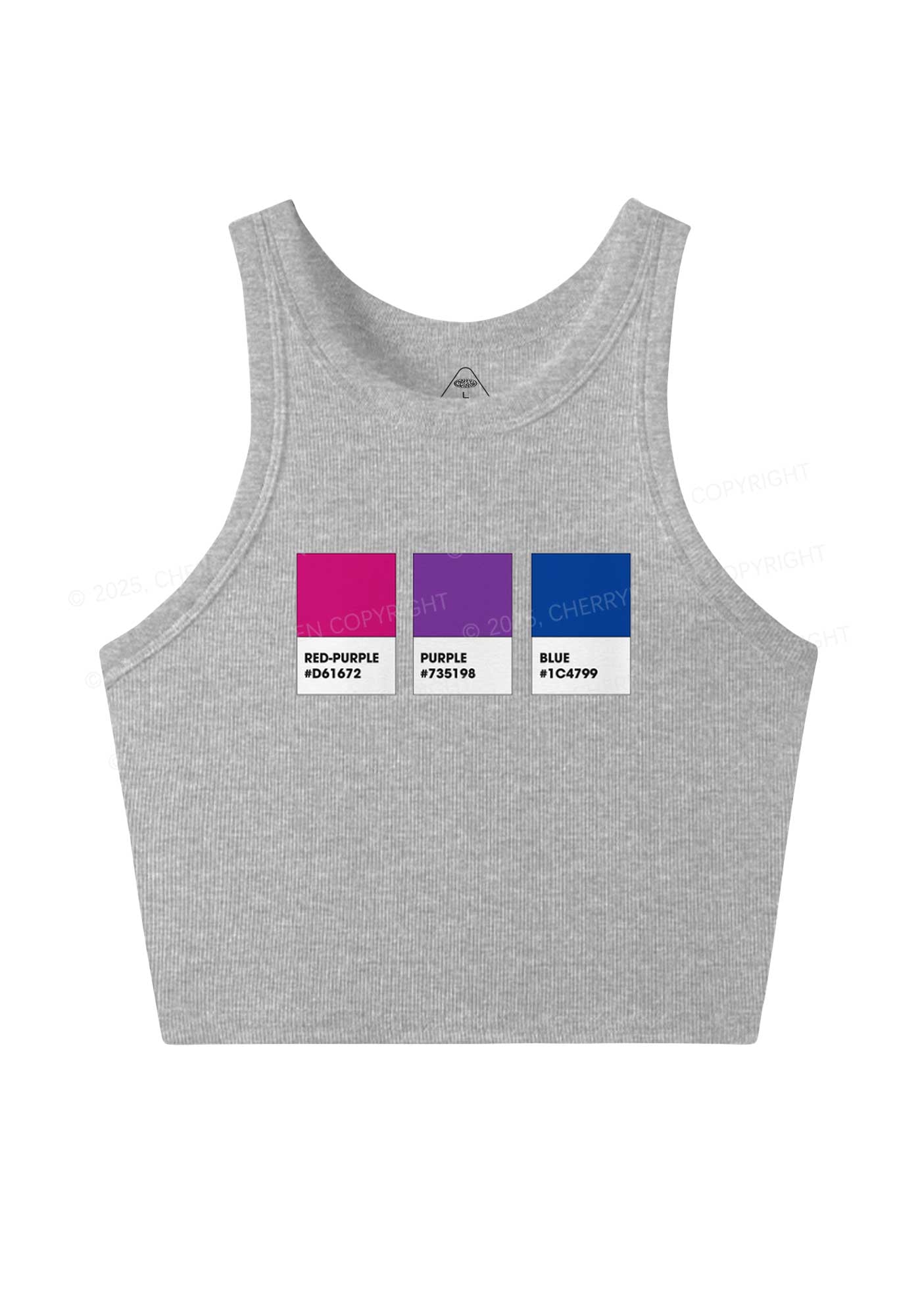 Bisexual Flag Colors Pride Y2K Crop Tank Top Cherrykitten
