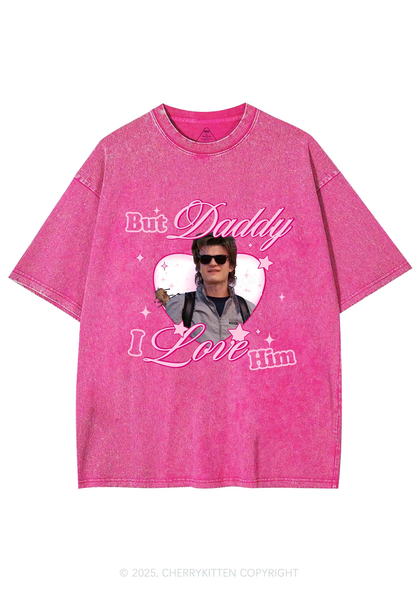 Daddy I Love Him Y2K Shirts Washed Tee Cherrykitten
