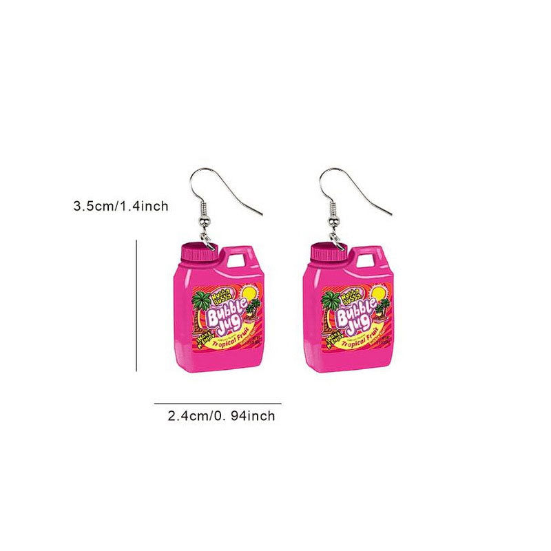 Hot Pink Bubble Jug Y2K Earrings Cherrykitten