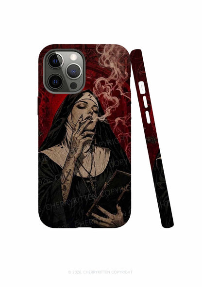 Gothic Tattoos Nun Y2K Phone Case Cherrykitten