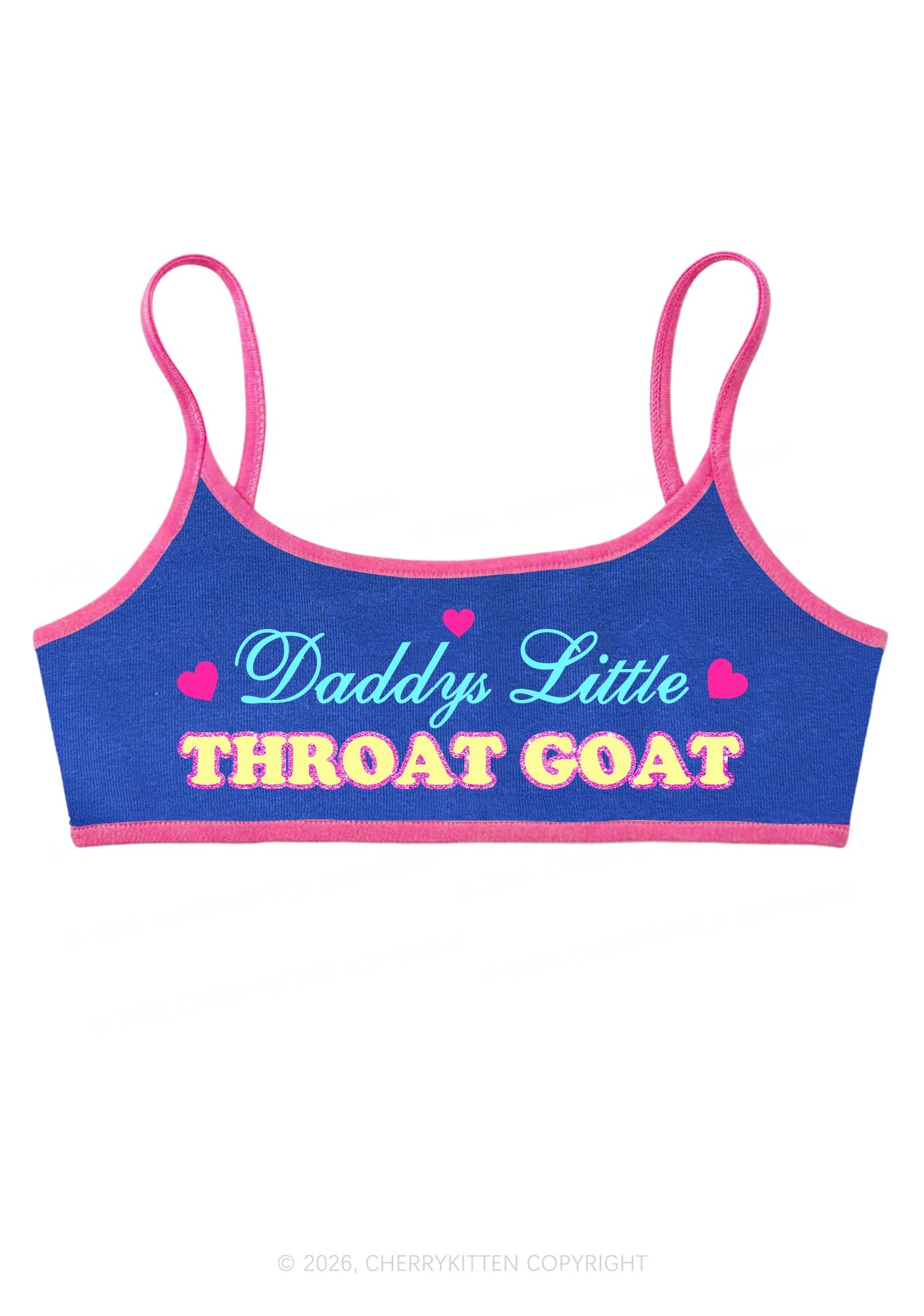 Daddys Little Throat Goat Y2K Super Crop Cami Cherrykitten