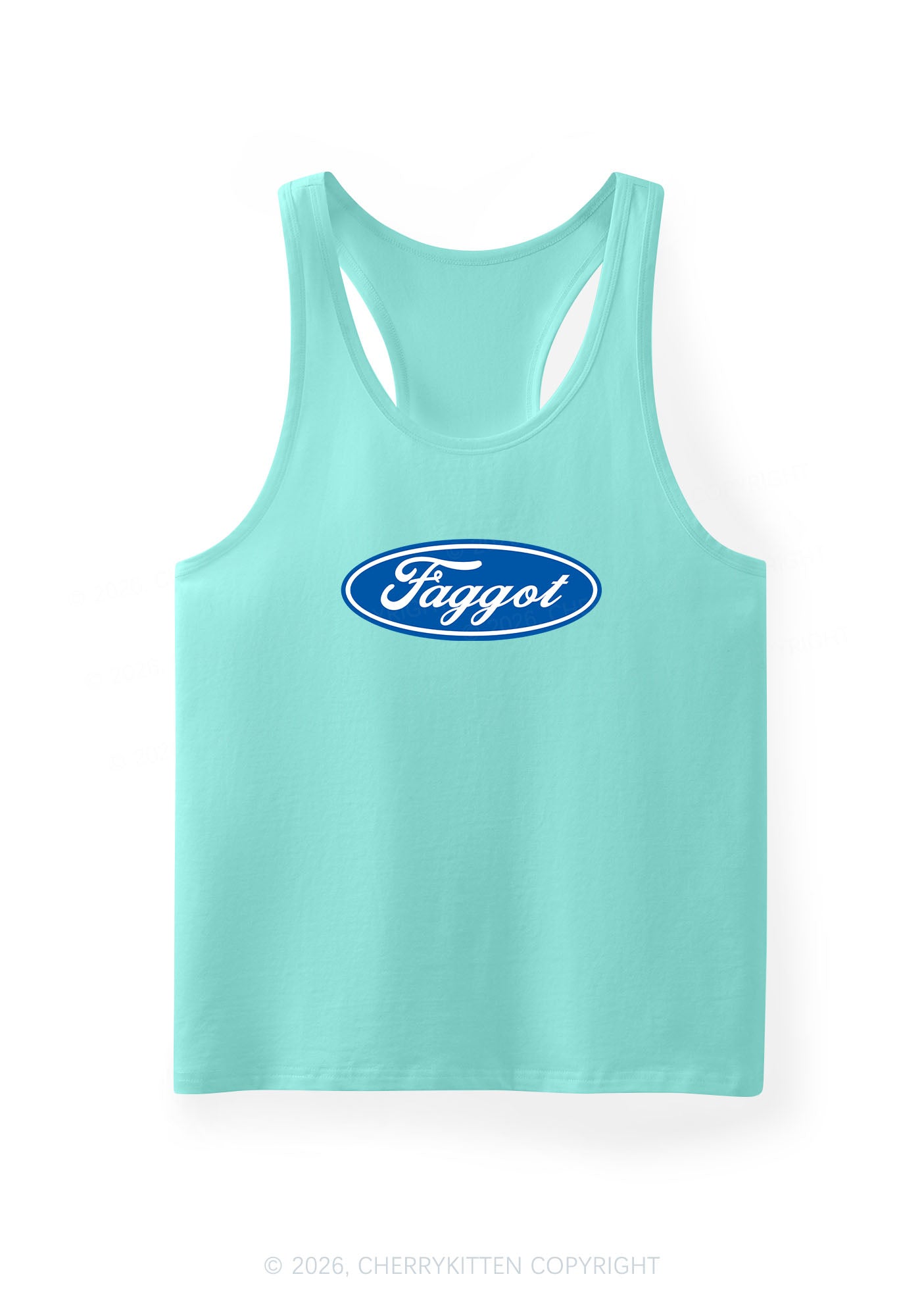 Faggot Pride Y2K Men Racerback Tank Top Cherrykitten
