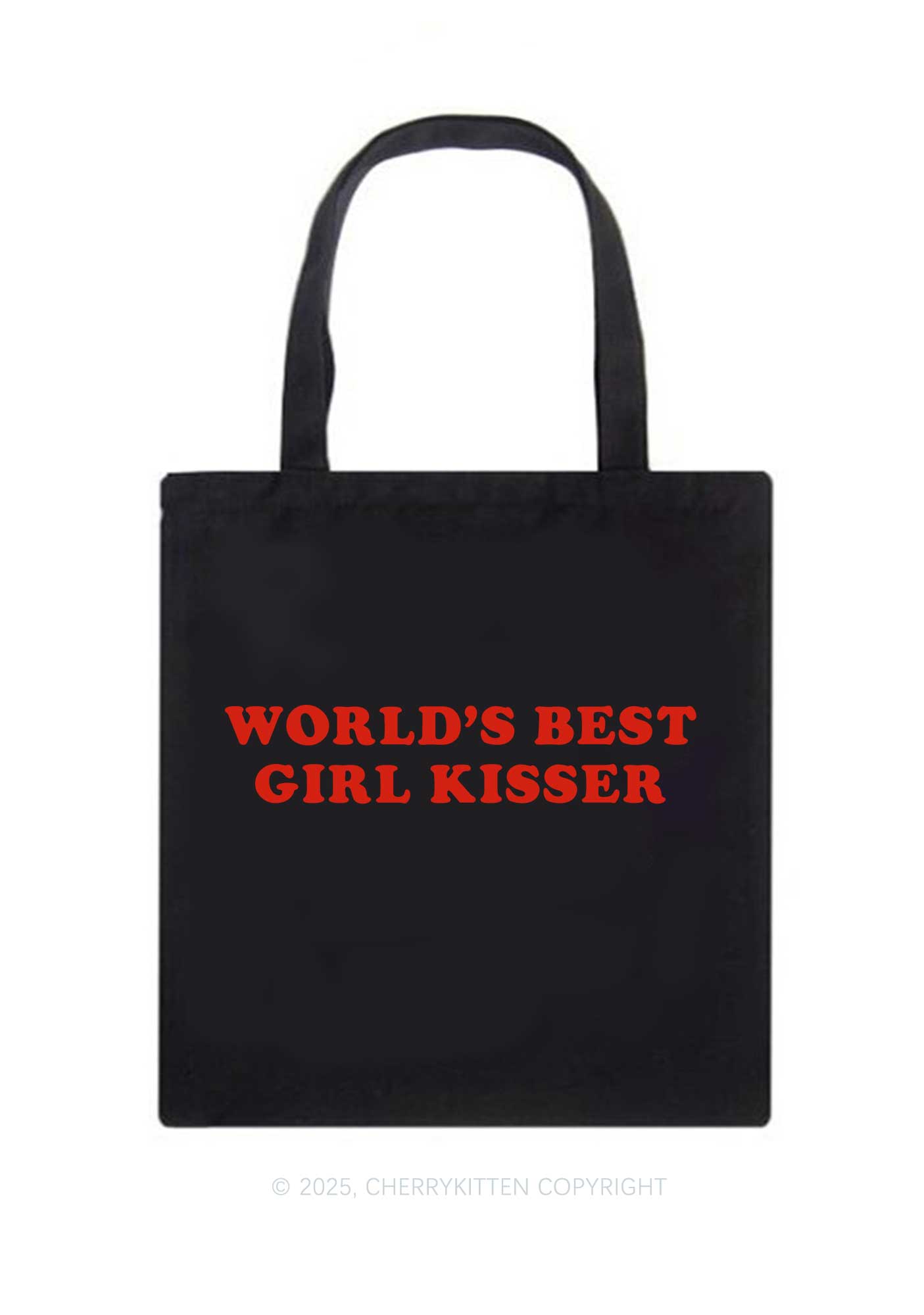 Best Girl Kisser Pride Y2K Canvas Tote Bag Cherrykitten