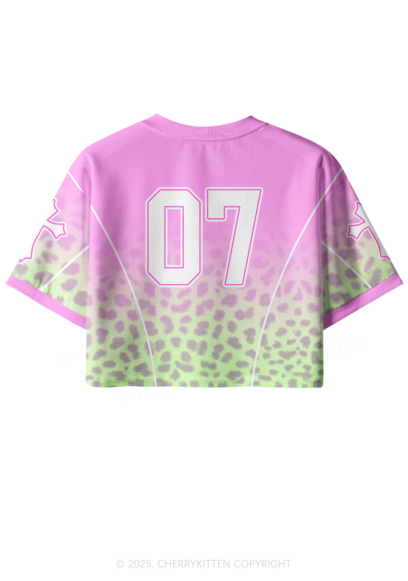 Custom Pink Leopard Cxxt Y2K Crop Sport Jersey Shirts Cherrykitten