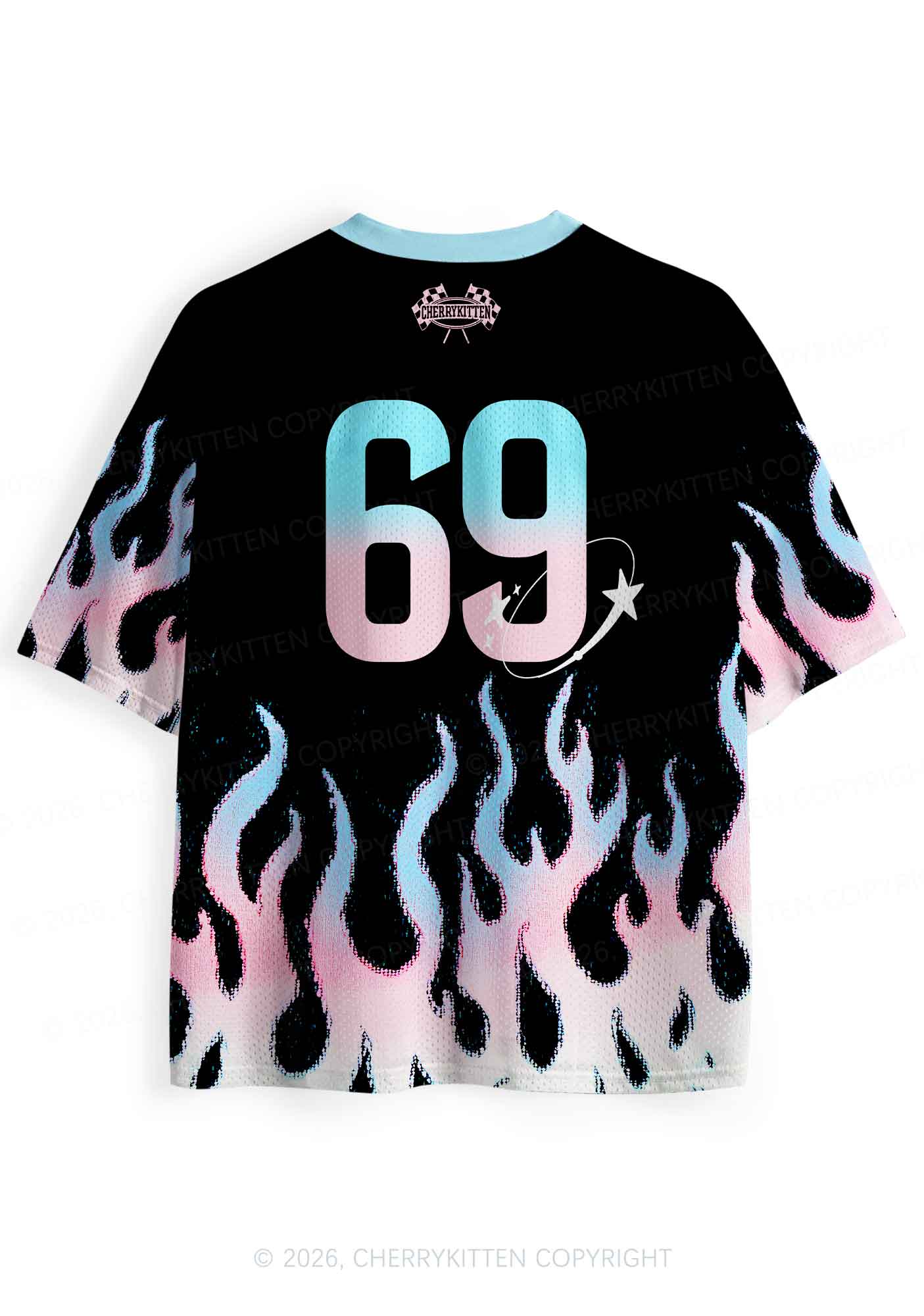 Transgirls Are Hot Flame Pride Y2K Sport Jersey Shirts Cherrykitten
