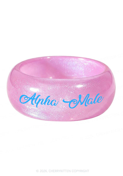 Alpha Male Y2K Cuff Bangle Cherrykitten