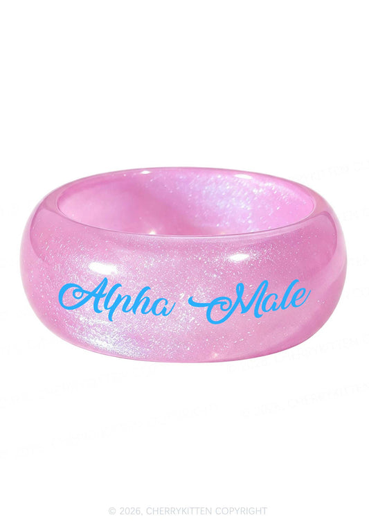 Alpha Male Y2K Cuff Bangle Cherrykitten