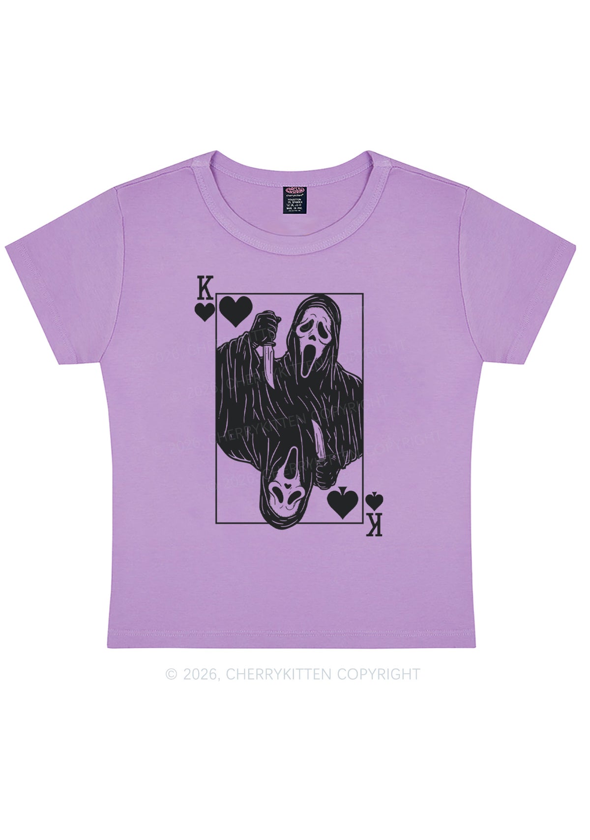 Halloween Knife Ghost Y2K Baby Tee Cherrykitten