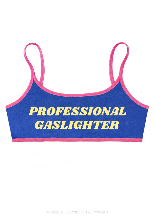 Professional Gaslighter Y2K Super Crop Cami Cherrykitten