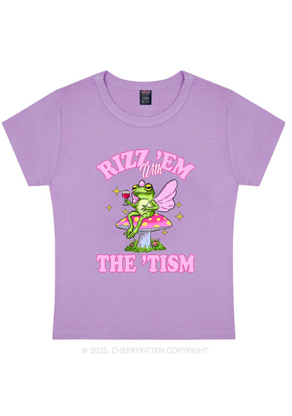 Fairy Frog Rizz Tism Y2K Baby Tee Cherrykitten