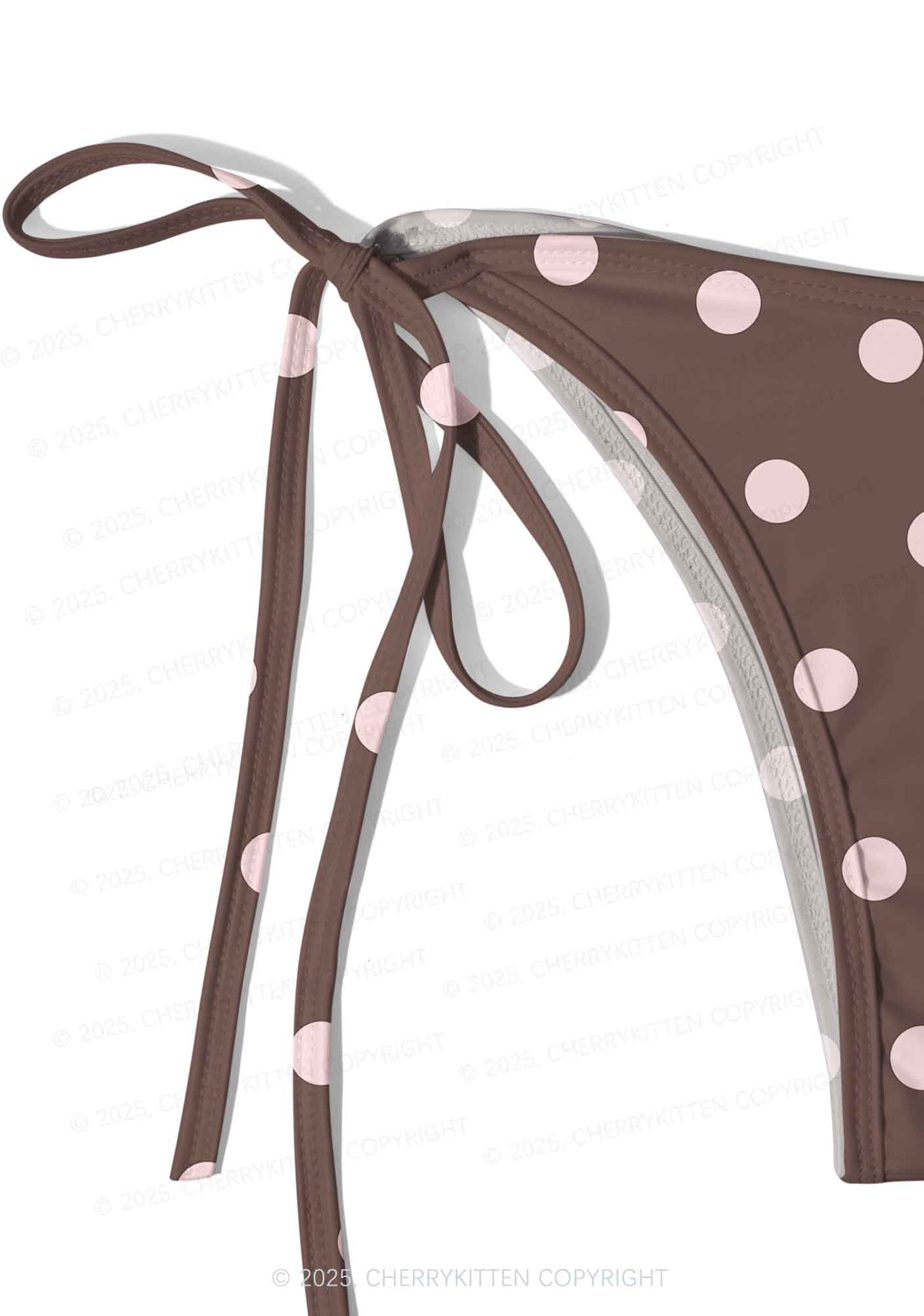 Pink Dots On Palms Y2K Print Bikini Set Cherrykitten