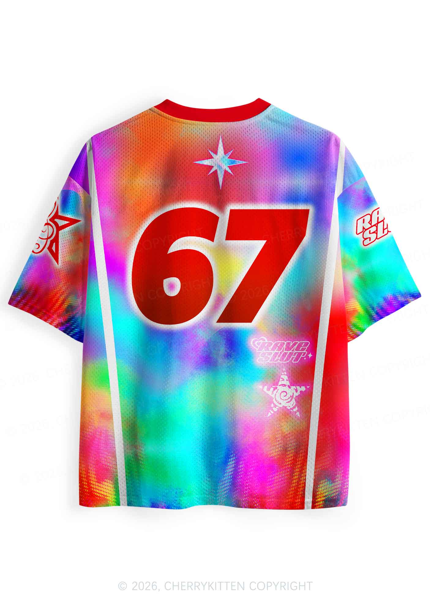 Rave Slxt Tie Dye Y2K Sport Jersey Shirts Cherrykitten