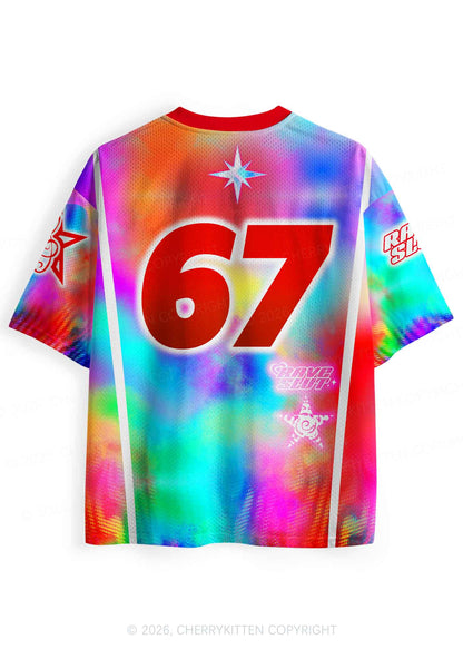Rave Slxt Tie Dye Y2K Sport Jersey Shirts Cherrykitten