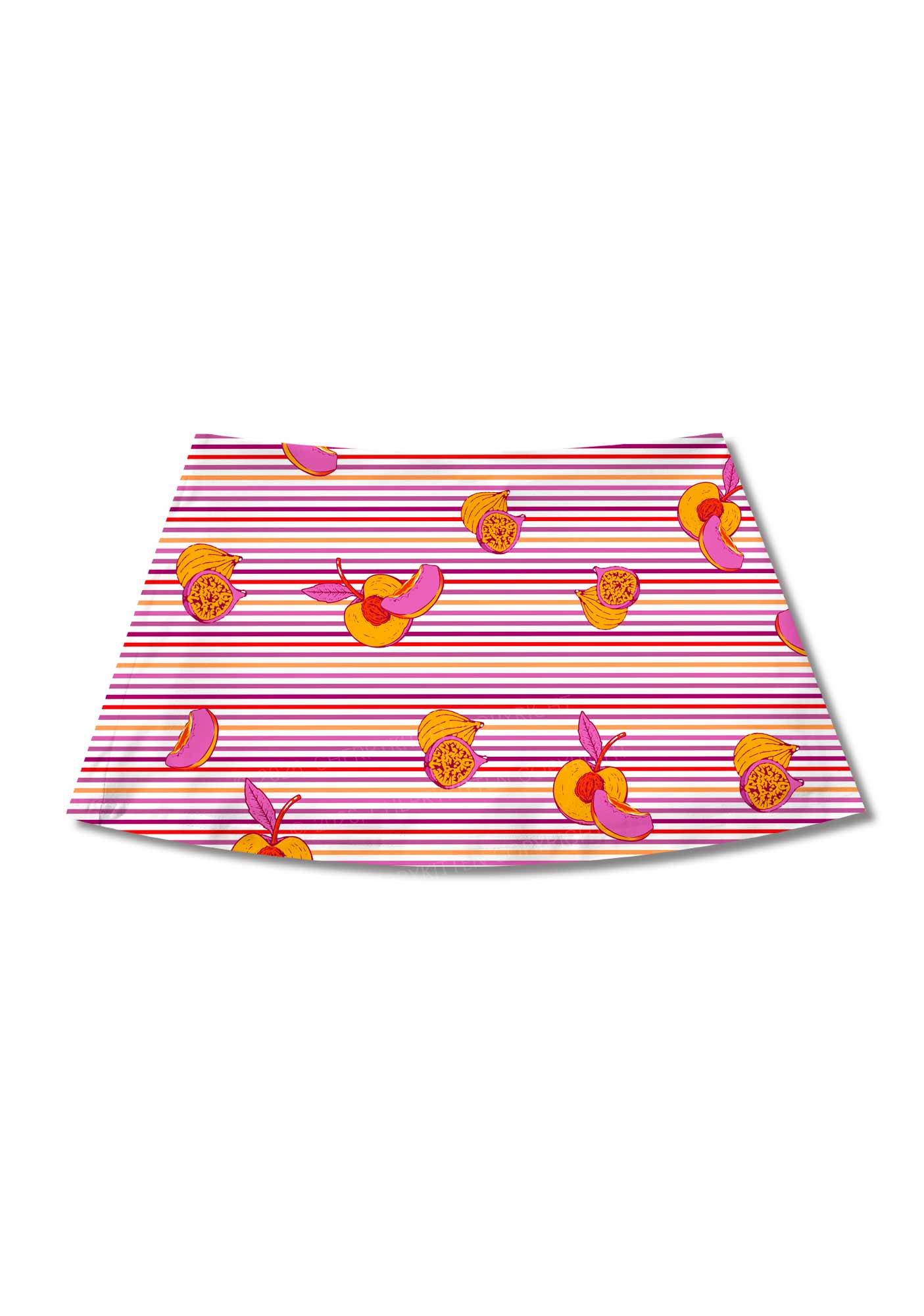 Peachy Lesbian Stripe Pride Y2K Print Mini Skirt Cherrykitten