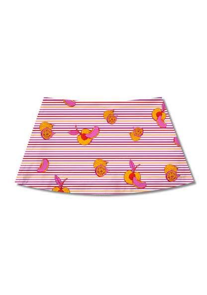 Peachy Lesbian Stripe Pride Y2K Print Mini Skirt Cherrykitten
