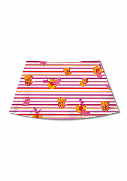 Peachy Lesbian Stripe Pride Y2K Print Mini Skirt Cherrykitten