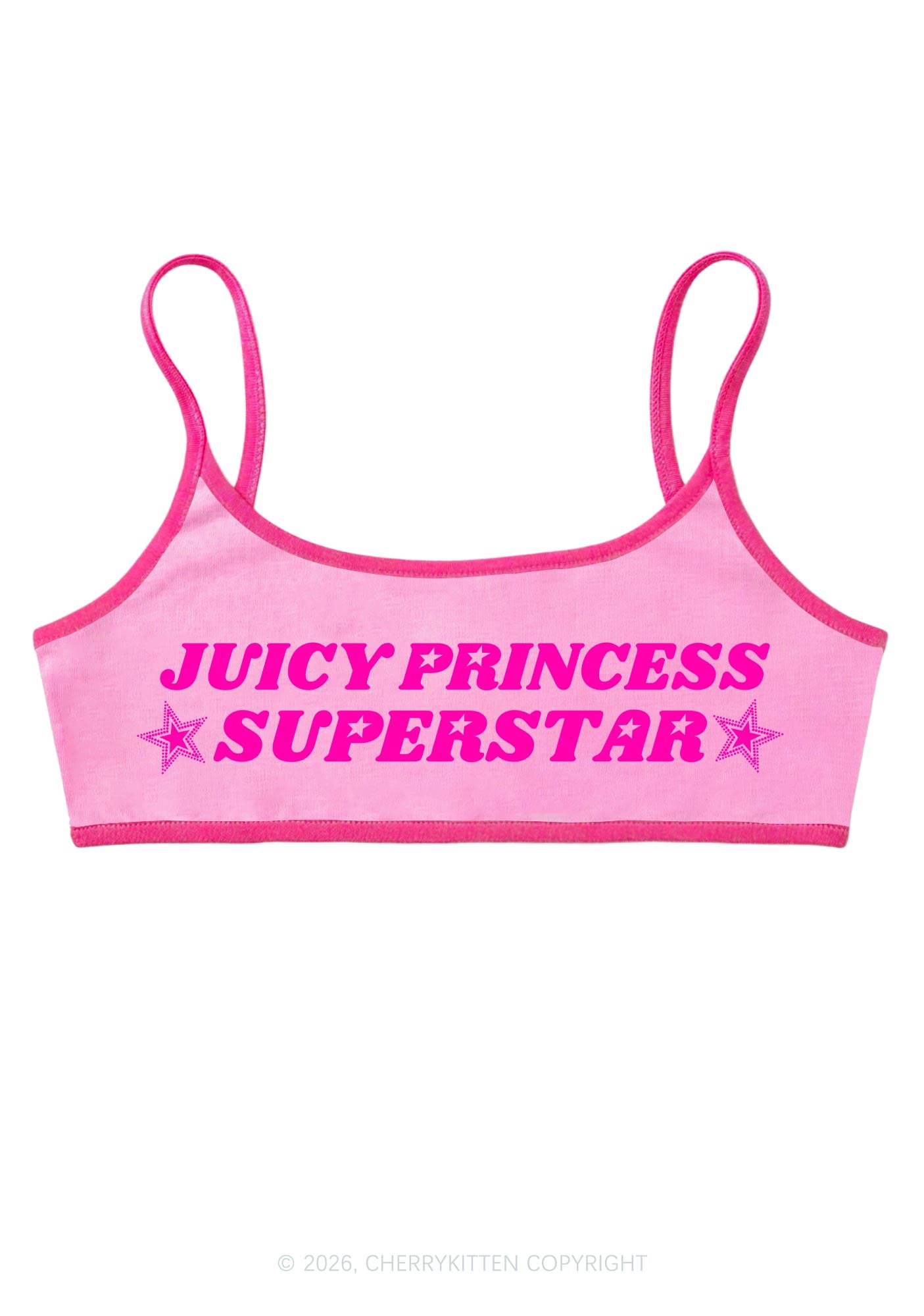 Juicy Princess Superstar Y2K Super Crop Cami Cherrykitten