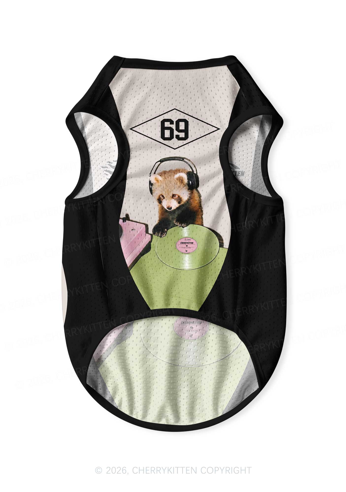 Red Panda DJ Y2K Pet Jersey Cherrykitten