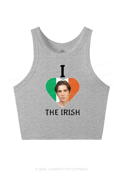 I Love The Irish Custom Photo St Patricks Y2K Crop Tank Top Cherrykitten