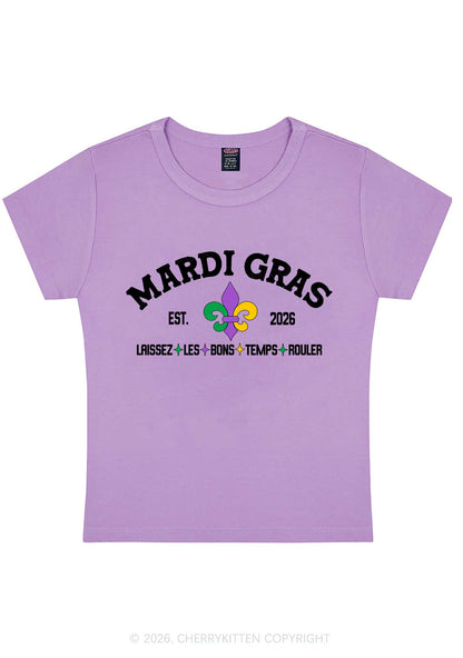 Mardi Gras Laissez Les Bons Temps Rouler Y2K Baby Tee Cherrykitten