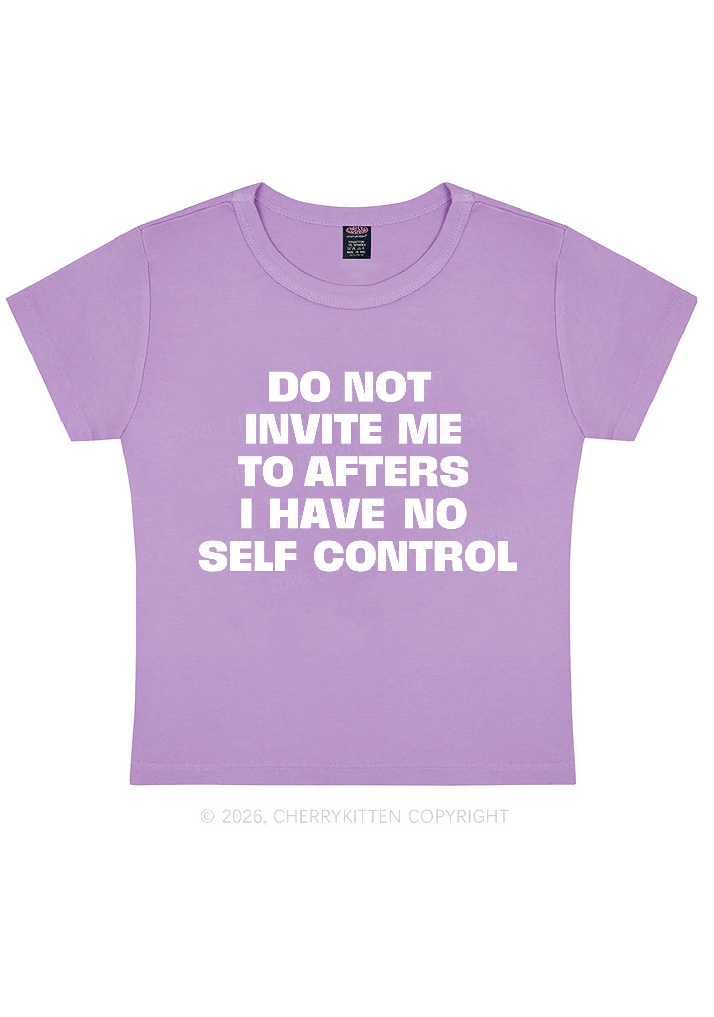 Do Not Invite Me To Afters Y2K Baby Tee Cherrykitten