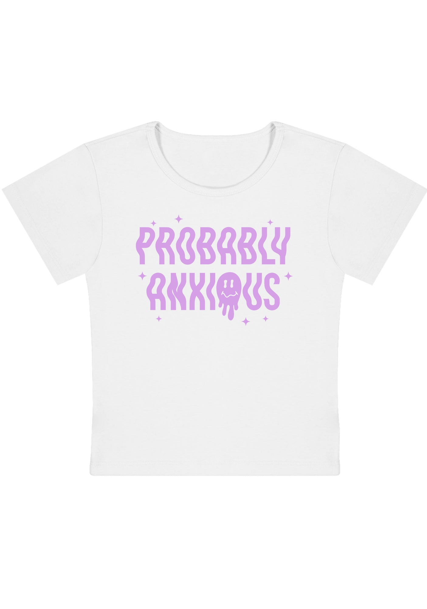 Probably Anxious Grimace Y2K Baby Tee