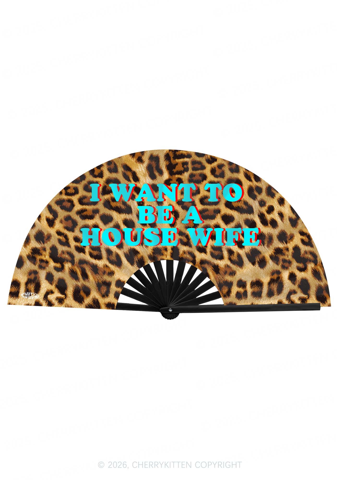 I Want To Be House Wife Y2K Rave Hand Fan Cherrykitten