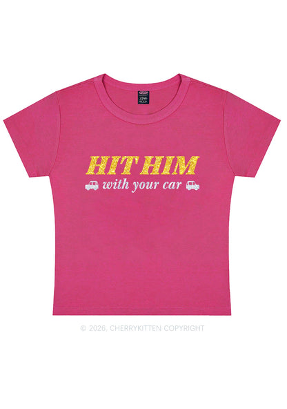 Glitter Hit Him Y2K Baby Tee Cherrykitten