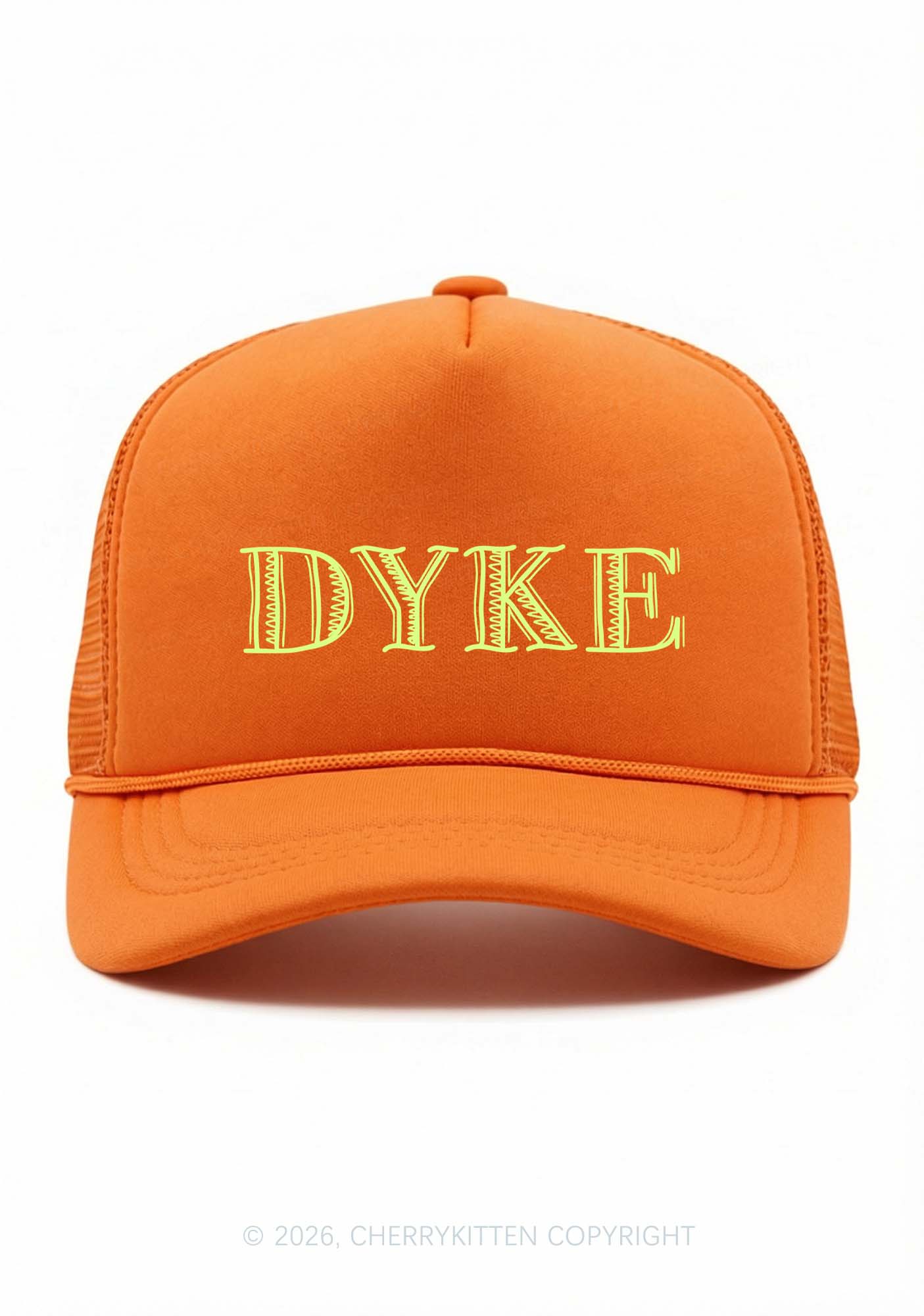 DYKE Pride Y2K Trucker Hat Cherrykitten